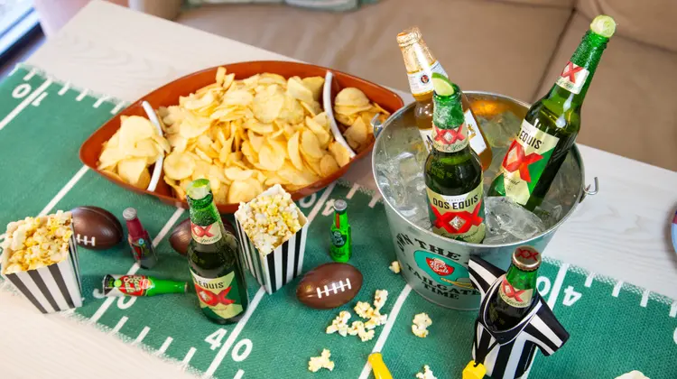 Sports themed food and beverage selection with Twang salts