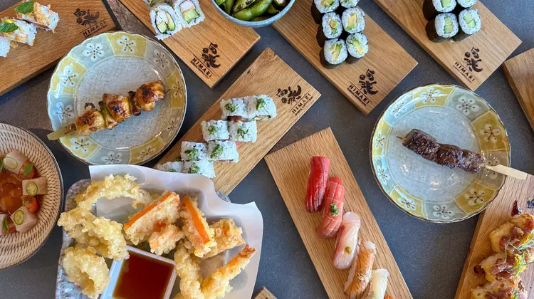 Sushi spread at Himari