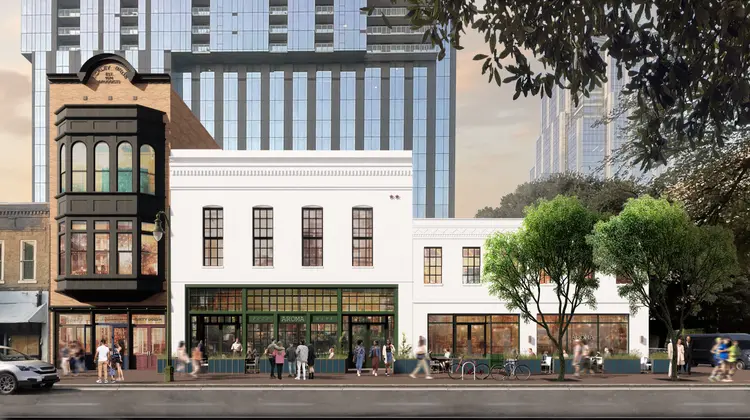 Digital rendering of renovated Sixth Street