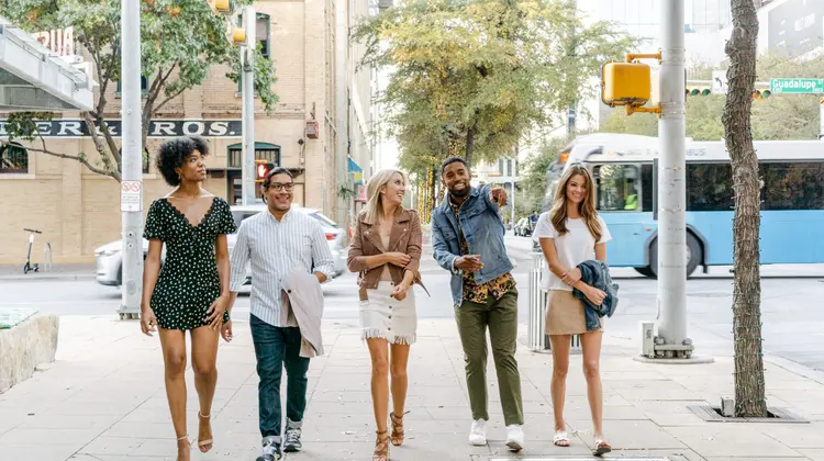 Patrons of 2nd Street District enjoying the restaurants and shops